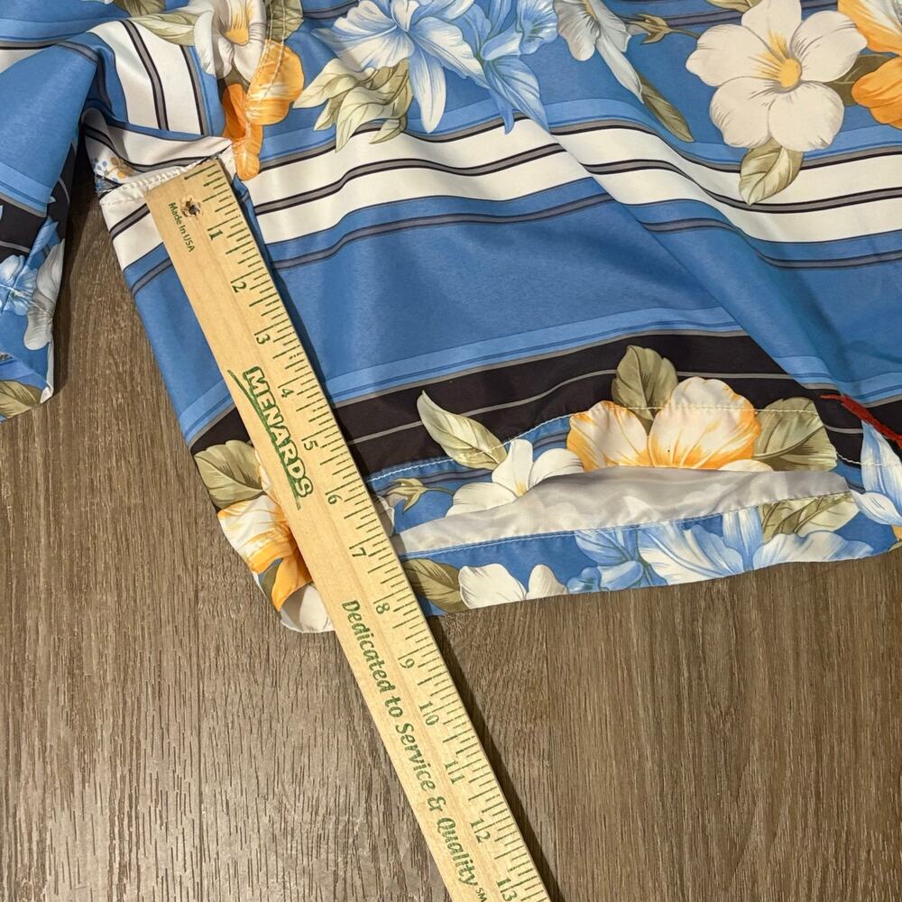 Tommy Bahama Relax Swim Trunks XL Blue Floral Stripe Beach Shorts - Picture 7 of 12